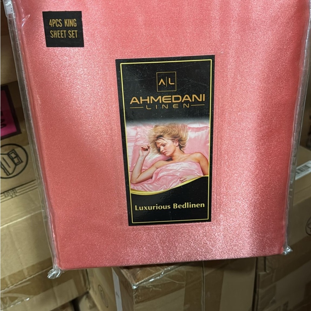 King Satun Sheet Set in Rose Pink 4 pcs